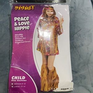 New spirit Halloween hippie child size large